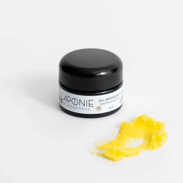 Laponie All-Around Balm with yellow balm swatch